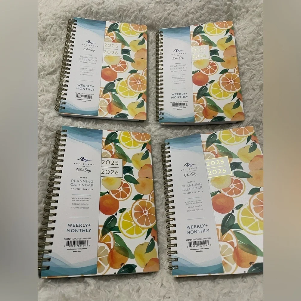 Blue Sky Citrus Burst Planner 2025-2026 set the 4